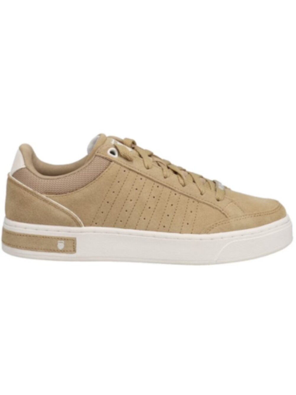 K-Swiss Womens Court Block Perforated Lace Up Athletic Sneakers Casual Sho